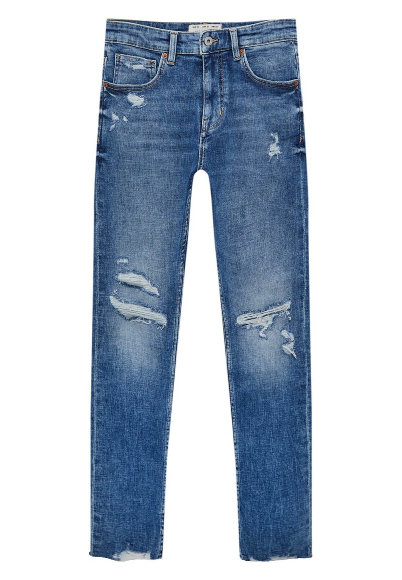 PULL&BEAR RIPPED Jeans Slim Fit blue/blau Zalando.de