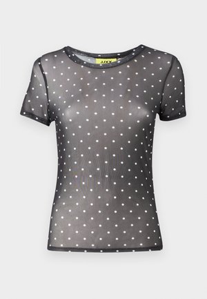 JJXX, JXBLAKE MESH TOP - Μπλουζάκι με στάμπα - black