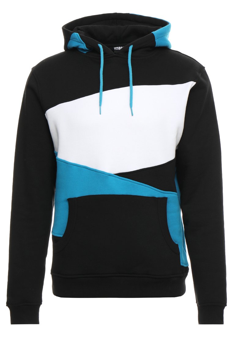 Urban Classics ZIG ZAG Hoodie blackturquoise Zalando.no Urban Classics ZIG ZAG - Hoodie - black/turquoise