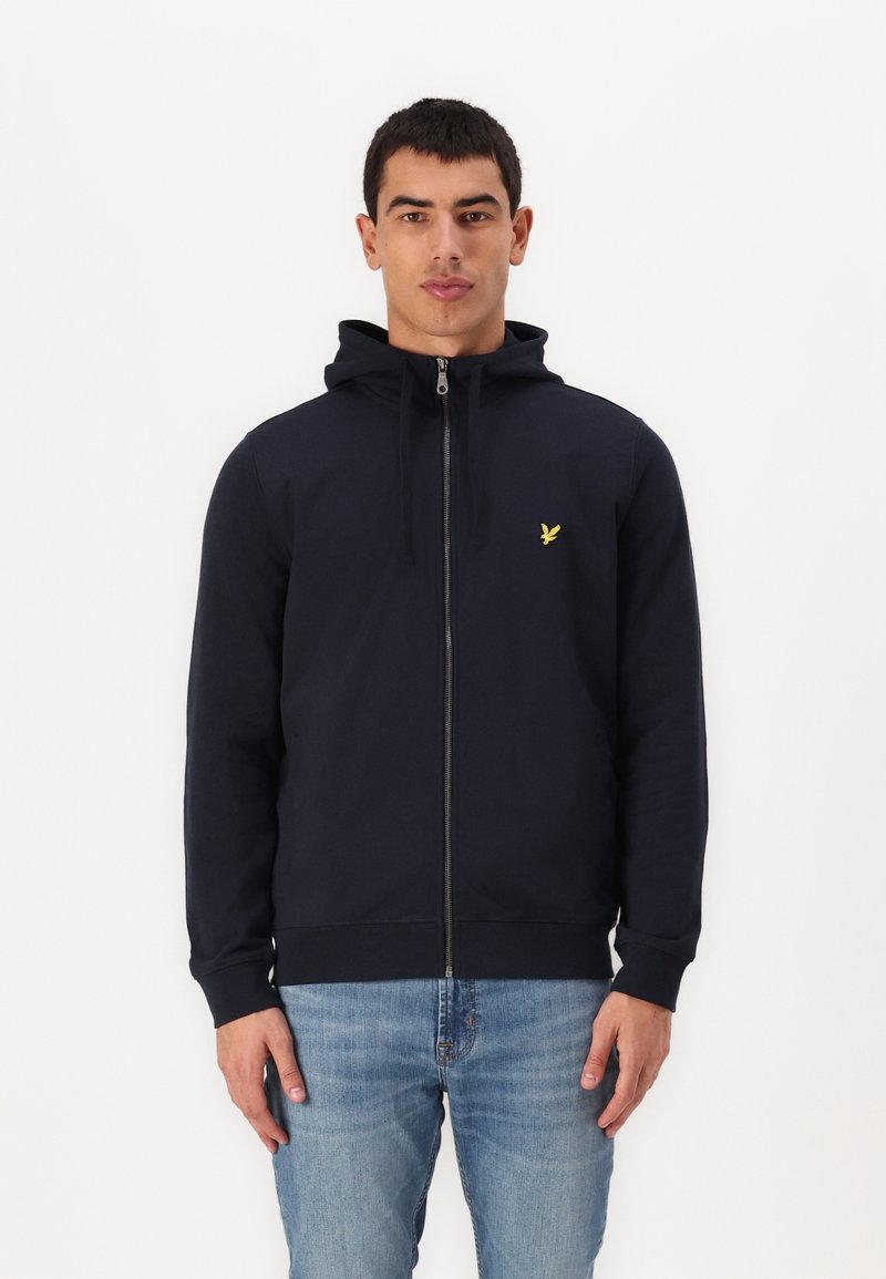 Lyle & Scott HYBRID HOODIE - Jersey con capucha - dark navy