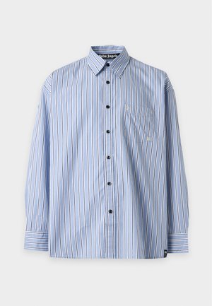 Palm Angels, TYPE STRIP OVER SHIRT - Pluus - medium blue/light yellow
