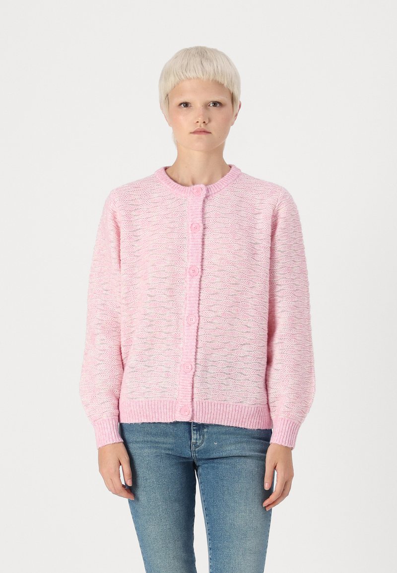 Pieces PCANONA O-NECK CARDIGAN - Adīta jaka - pink lavender