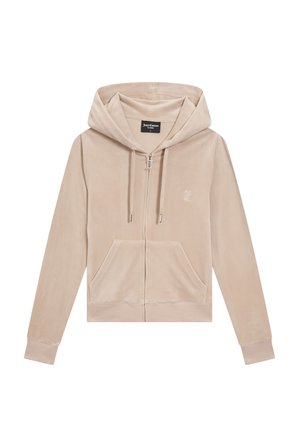 Juicy Couture, ROBERTSON CLASSIC VELOUR ZIP TROUGH - Mikina so zipsom - string