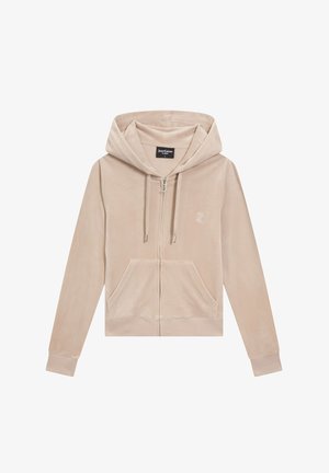 Juicy Couture, ROBERTSON CLASSIC VELOUR ZIP TROUGH - Mikina so zipsom - string