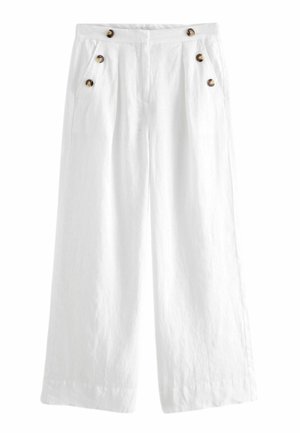 Next BUTTON WIDE LEG - Bukser - white