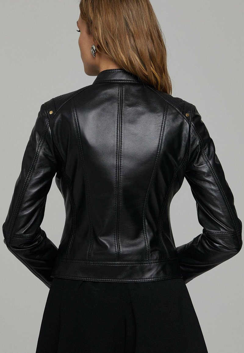 Derimod Lederjacke black/schwarz Zalando