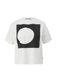 QS T-Shirt print - ecru