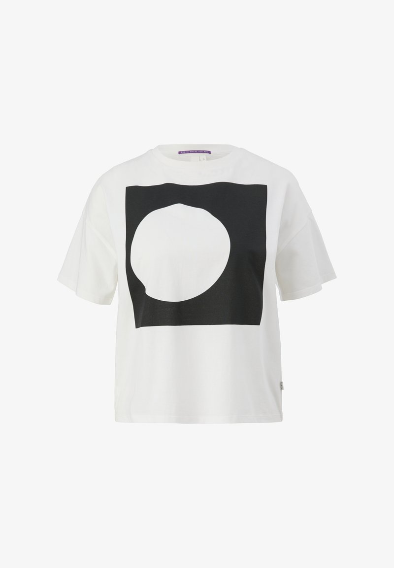 QS T-Shirt print - ecru