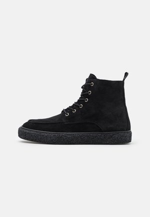 Bianco Botines con cordones - black