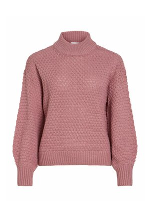 VILA, KNITTED PULLOVER VILIOMY HIGH NECK - Trui - nostalgia rose