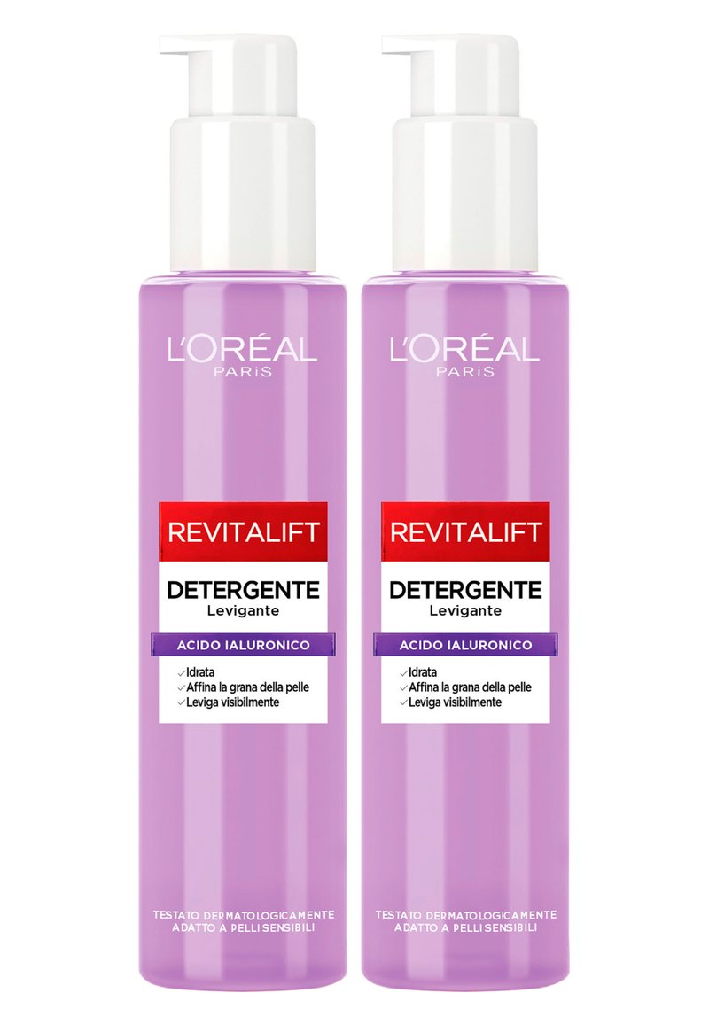 L'Oréal Paris - L'ORÉAL PARIS REVITALIFT FILLER DETERGENTE LEVIGANTE CON ACIDO- 2 PACK - Gel detergente - trasparente, Ingrandire