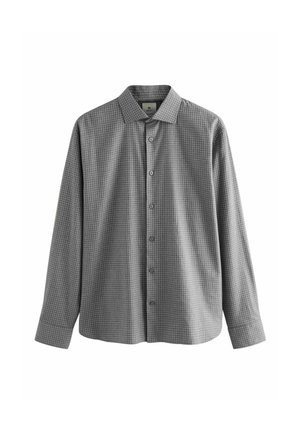 REGULAR FIT - CHECK SOFT TOUCH SMART LONG SLEEVE - Pluus - grey grid check
