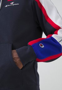Champion RETRO SPORT FULL ZIP HOODIE TAPE - Sudadera con cremallera - navy/white/red