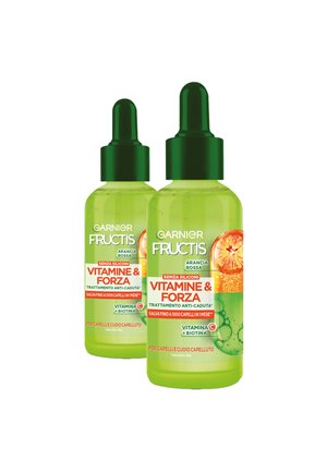 GARNIER FRUCTIS VITAMINE&FORZA, TRATTAMENTO ANTICADUTA FORTIFICANTE ARRICCHITO CON VITAMINE PER CAPELLI 10 VOLTE PIÙ FORTI E DALL'ASPETTO SANO, 125 ML - 2 PACK - Trattamenti capelli - trasparente