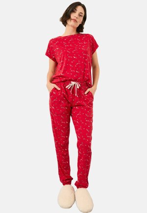 REGULAR FIT - SET . - Nachtwäsche Set - red