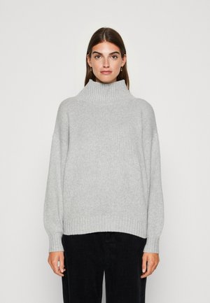 GAP CASHSOFT T NECK - Pullover - light heather grey