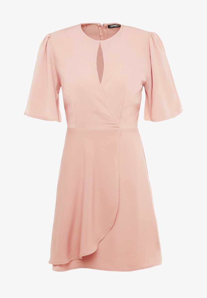 Fashion Union Exclusive Date Robe D Ete Pale Pink Rose Zalando Ch