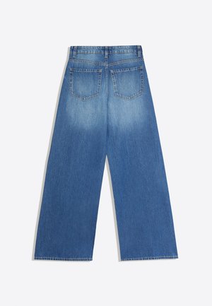 Bershka, WIDE-LEG - Wide Leg - dark blue