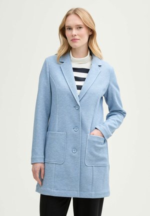 MIT REVERSKRAGEN - Cappotto corto - light blue indigo melange