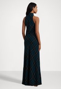 Lauren Ralph Lauren PLAID CRINKLE GEORGETTE TIE-NECK GOWN - Maxi šaty - blue/black/green