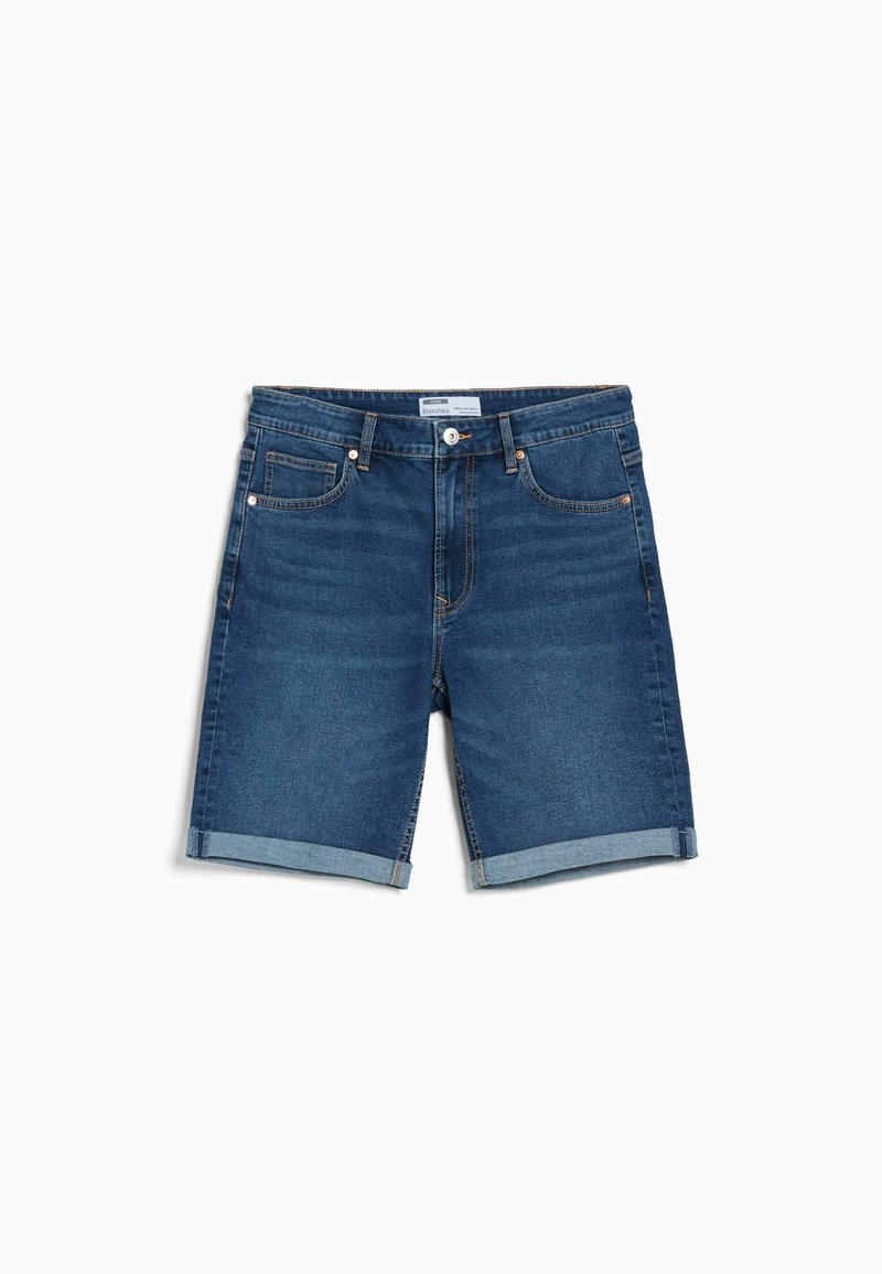 Bershka Jeansshort donkerblauw
