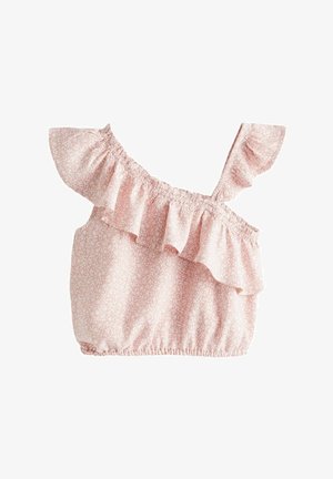 ONE-SHOULDER FRILL REGULAR FIT - Blūze - pink ditsy