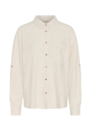 Beezha pikkade varrukatega särgike, millel on terav krae, rinnatasku ja varrukatel üles keeramiseks nupukinnitused.