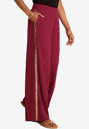 Love & Roses WIDE  - Stoffhose - red