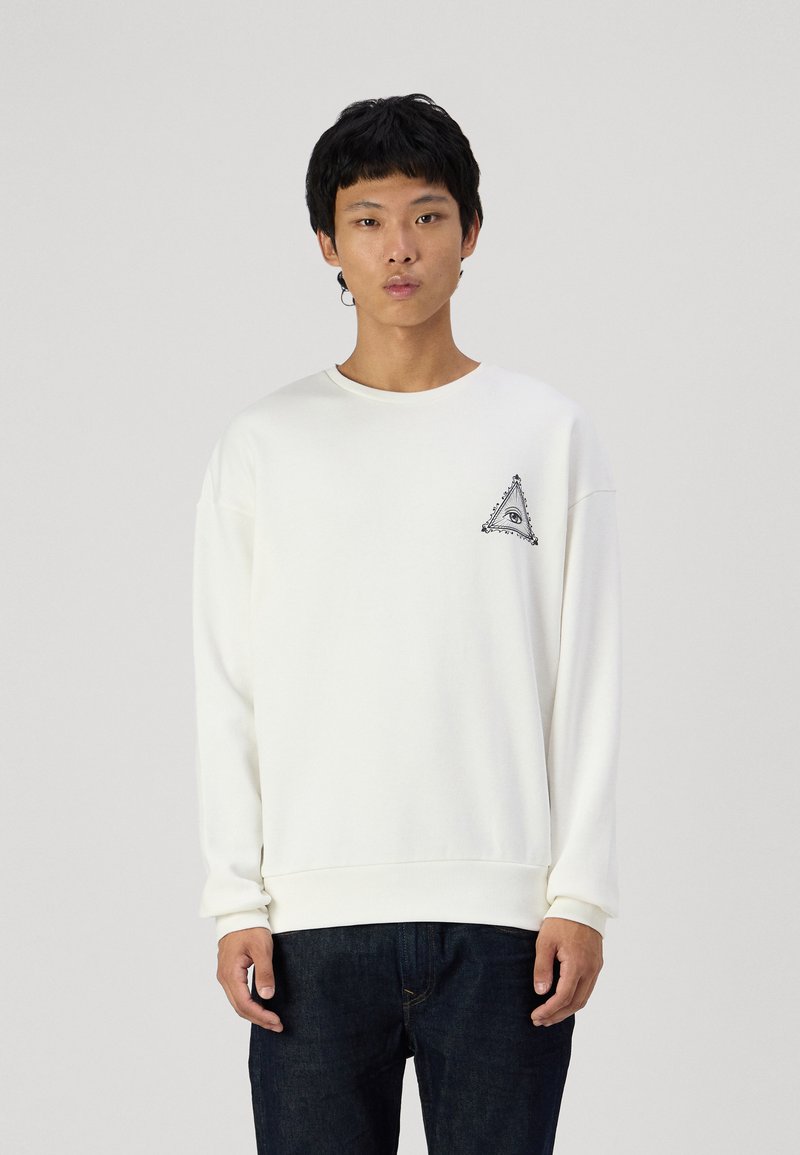 Jack & Jones JJMYSTIC CREW NECK - Felpa - cloud dancer