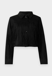ONLDIANE LIFE FRINGES - Jachetă din imitație de piele - black