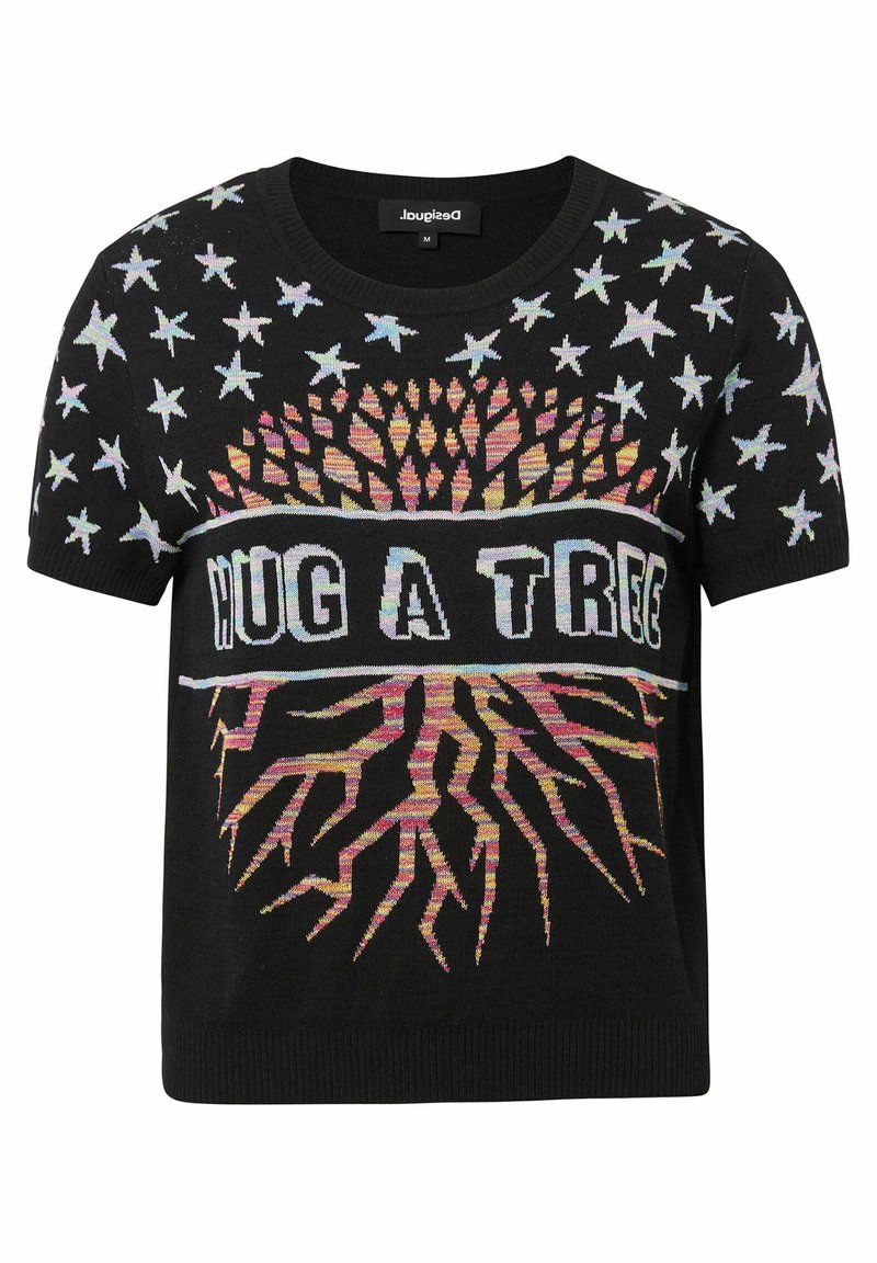 Desigual T-shirt print zwart