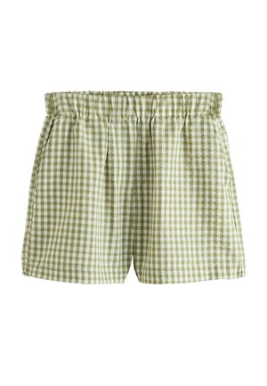 REGULAR FIT - PULL ON GINGHAM - Šorti - green