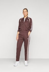 adidas Sportswear TEAMSPORT TRACKSUIT - Tracksuit - shadow brown/white