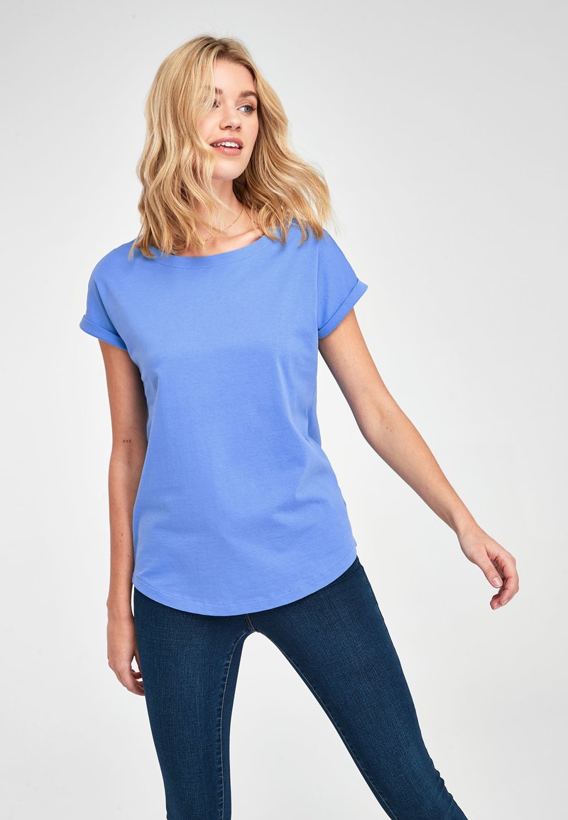 Next - CAP SLEEVE - Basic póló - light blue, Nagyítás