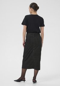 Kaffe Cord skirt - Jupe crayon - black oyster