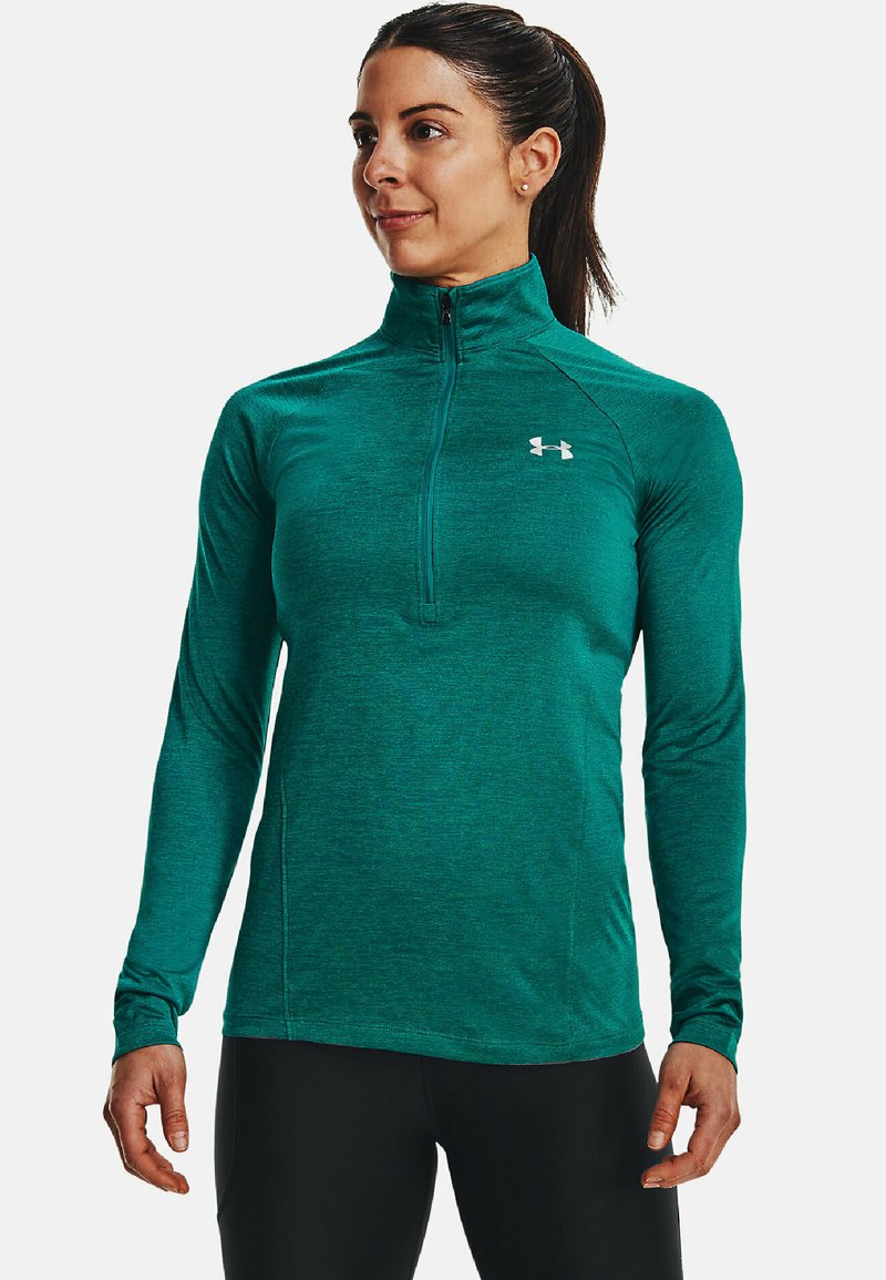 Under Armour TECH ZIP TWIST Longsleeve coastal teal/petrol Zalando.nl