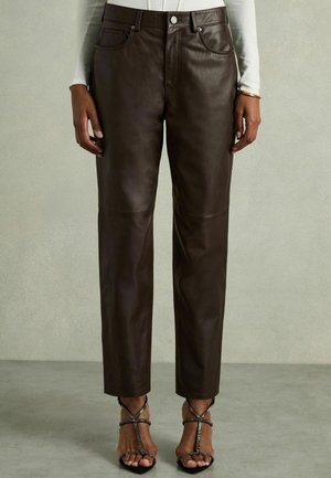 Kožené kalhoty - chocolate