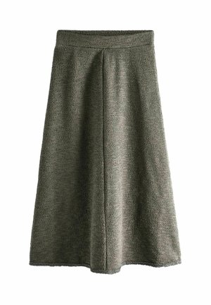 sukňa v tvare A - khaki green