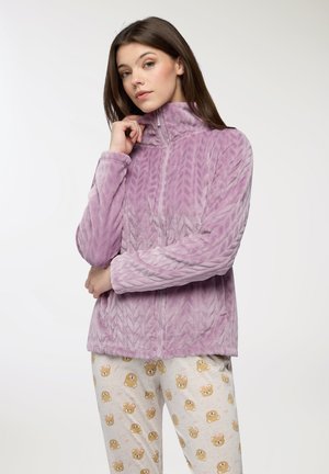 Felpa con zip - lilla