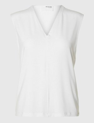 Selected, MIT V-AUSSCHNITT  - Top - bright white