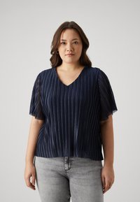 Vero Moda Curve VMCMALONE 2/4 BELL SLEEVE - Palaidinė - navy
