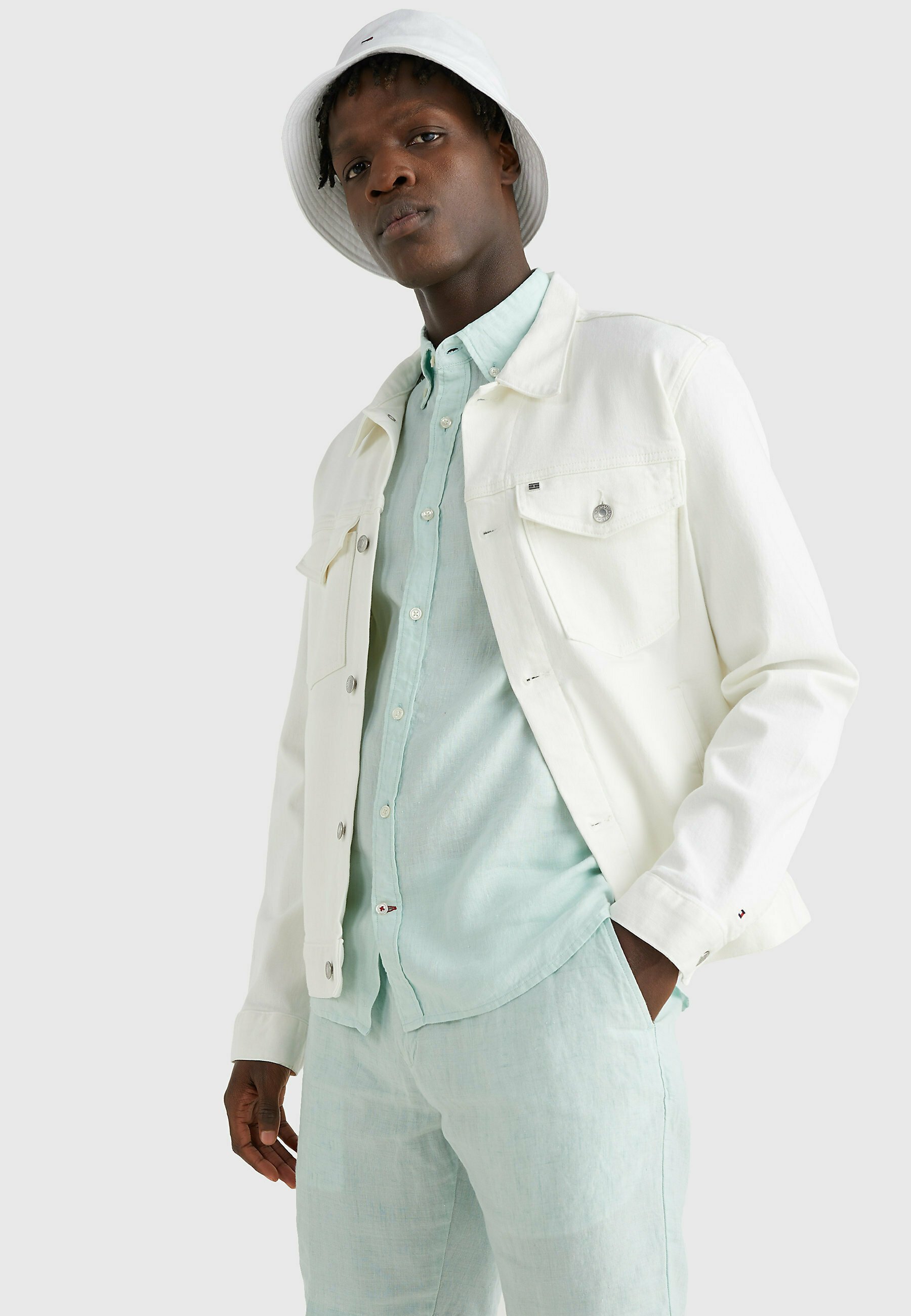Tommy Hilfiger WHITE TRUCKER - Denim 