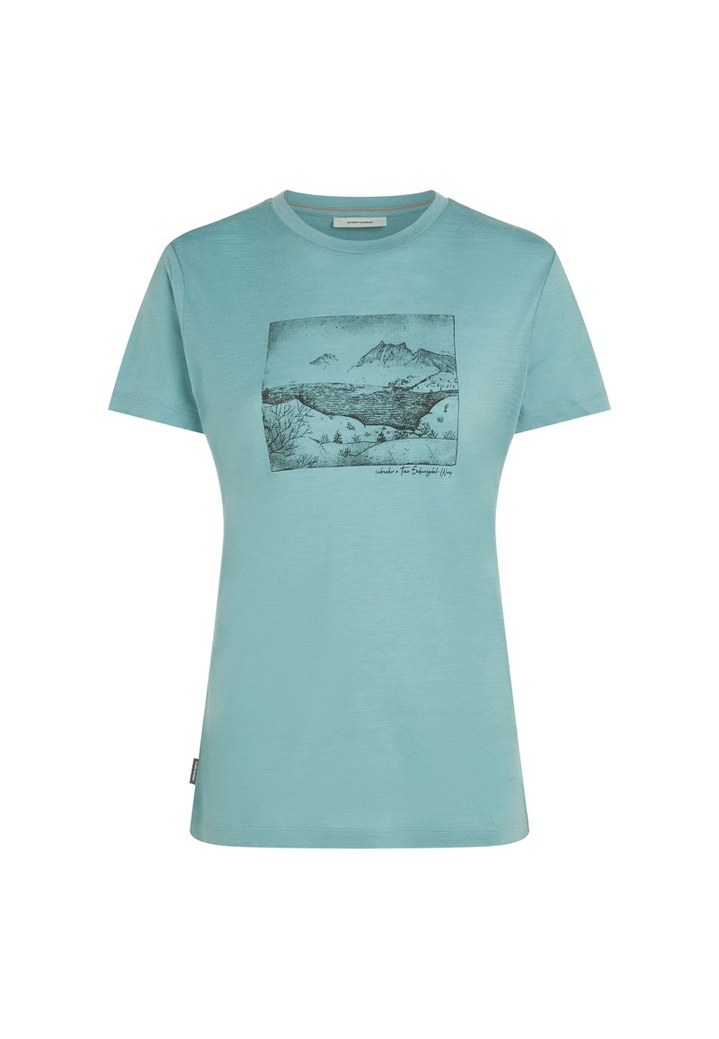 Icebreaker T-shirt print turquoise