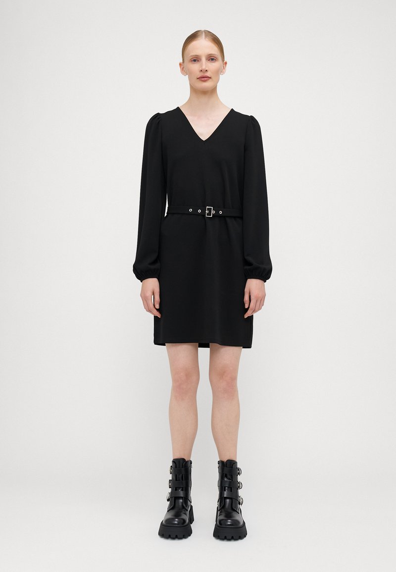 Vero Moda Tall VMALLISON V NECK SHORT DRESS - Jersey dress - black -  Zalando.co.uk
