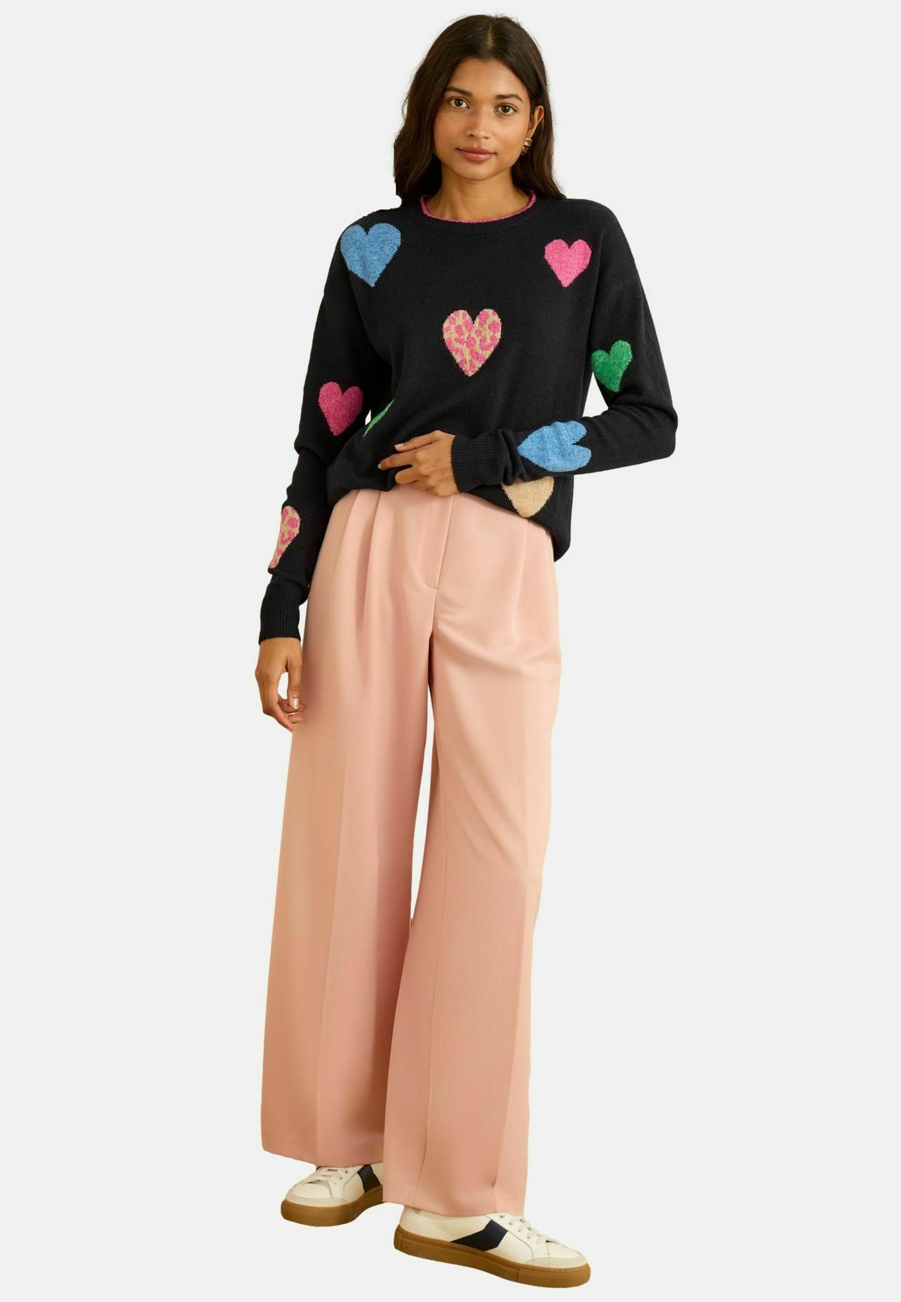 Love & Roses ANIMAL HEART - Pulover - navy blue multi/albastru