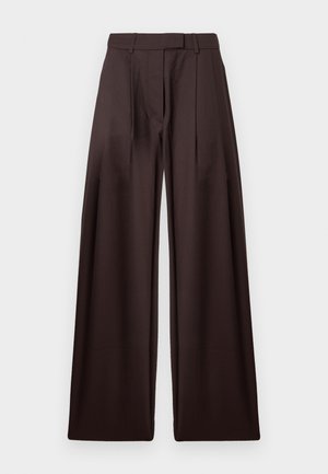 PANTS WITH PLEATS - Calças - black coffee