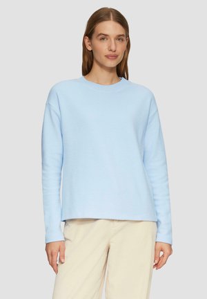 s.Oliver WEICHES MIT GEBRUSHTER OBERFLÄCHE - Pullover - hellblau
