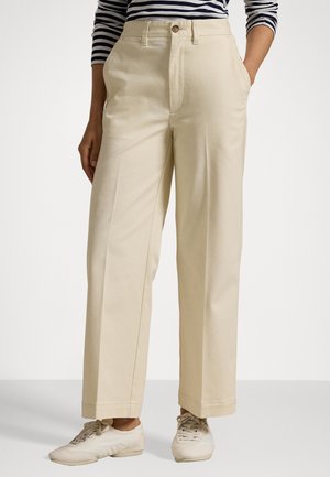 CHINO WIDE LEG TROUSER - Stoffhose - sand