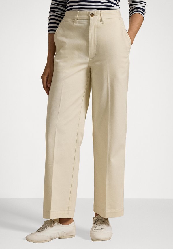 CHINO WIDE LEG TROUSER - Trousers - sand