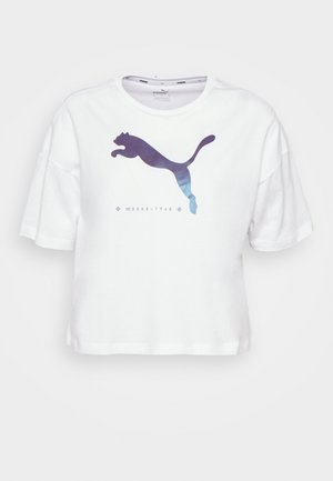 CYBER GRAPHIC TEE - Print T-shirt - white